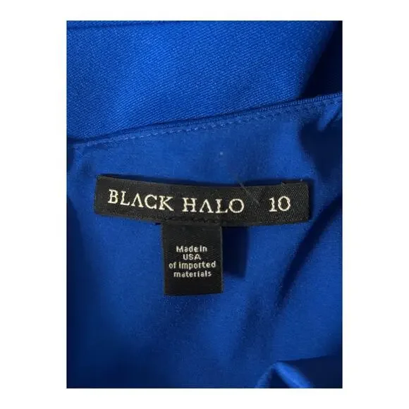 Black Halo Jackie O dress blue size 10 - Picture 6 of 7